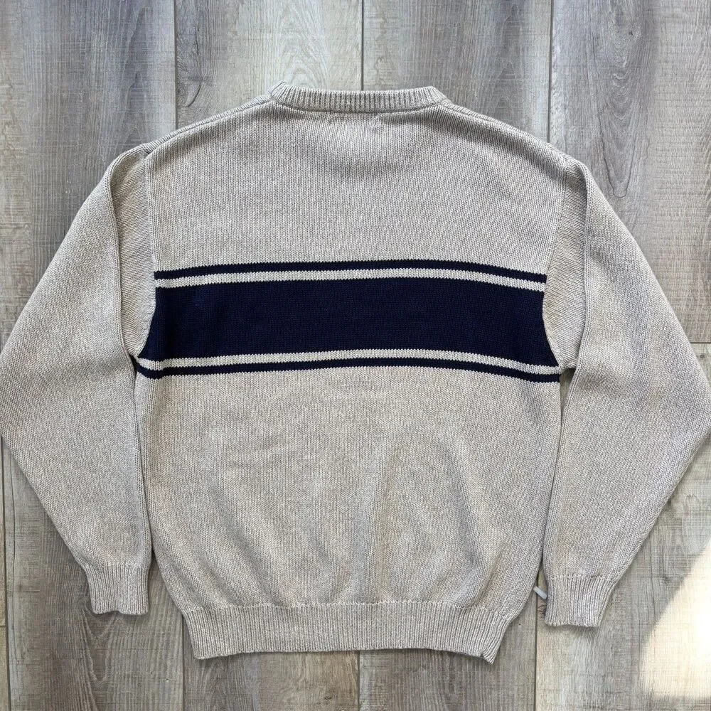 Vintage Croft & Barrow Mens Knit Sweater Size L Fisherman Academia Heritage Cozy - Picture 10 of 13